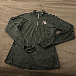 Nike Dri Fit MSU Spartan quarter zip with thumb holes